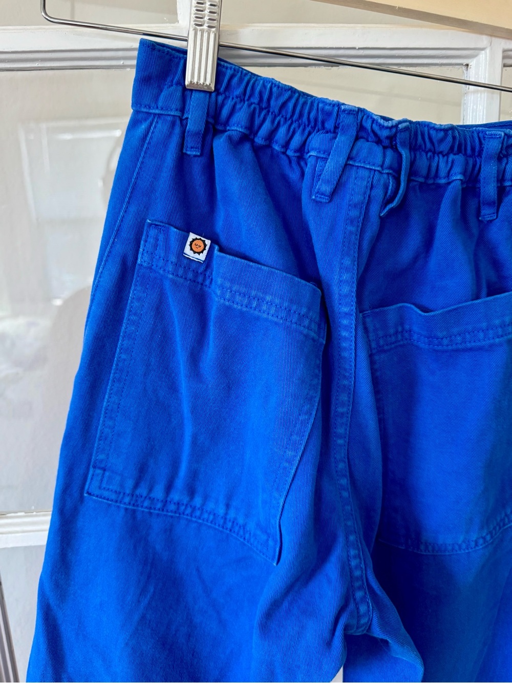 Big Bud Press Royal Blue Painted Flower Wide Leg Pants - Picture 6 of 10